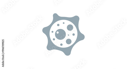Abstract Amoeba Icon, Microorganism, Single Cell Biology, Science Logo