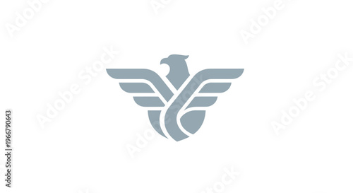 Stylized Griffin Symbol, Mythological Creature Logo, Heraldic Emblem, Vector Art