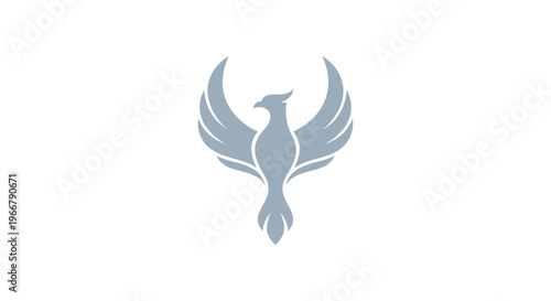 Elegant Phoenix Emblem Graphic Icon Logo Design