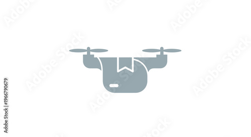 Drone delivering package icon
