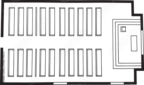 An illustration captures the essence of a place of worship and the solemnity of its structure. The image shows the structural overview of a religious building.