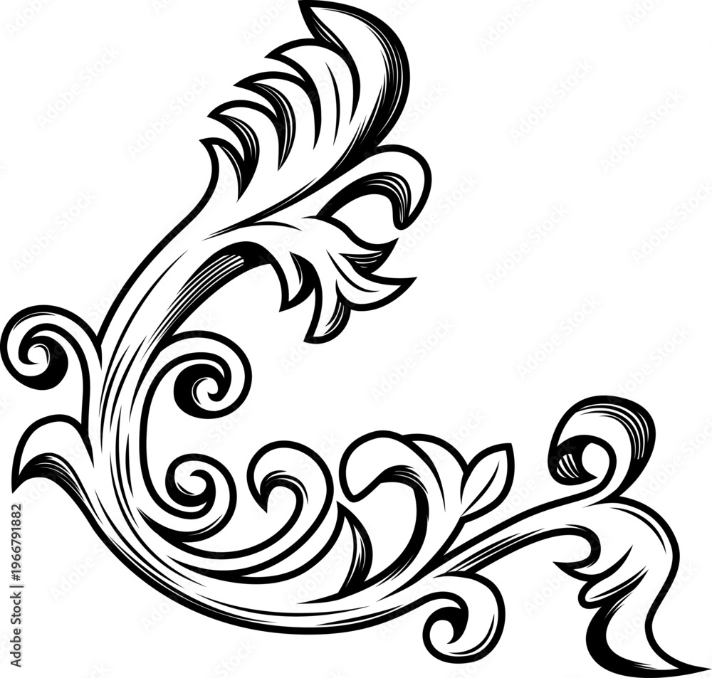 Fototapeta premium Victorian Flourish Motif
