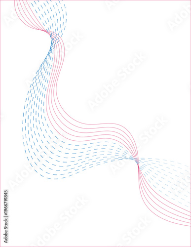 Abstract colorful Dotted Wave Lines Flow Minimal Background With Smooth Curves And Elegant Motion.