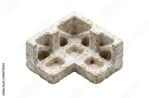 Photography Biodegradable mycelium packaging corner isolated