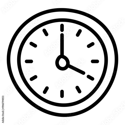 Editable design icon of clock 