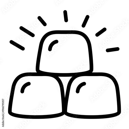 An editable design icon of ingots