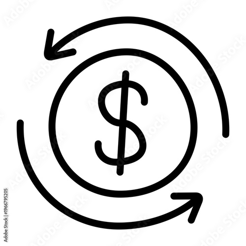 Modern design icon of money rotation 