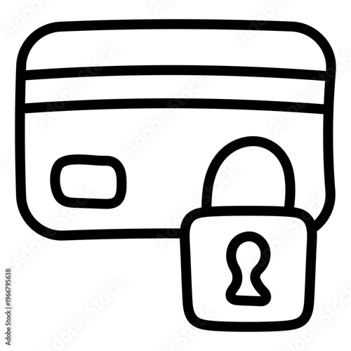 Premium download icon of secure atm card