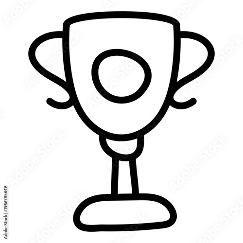 linear design icon of trophy cup