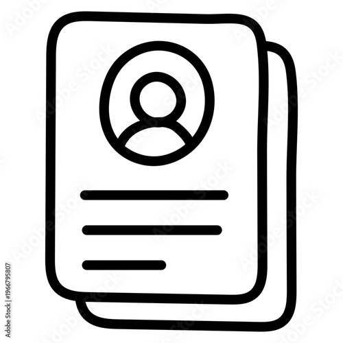 Modern design icon of curriculum vitae 