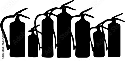 fire extinguishers vector illustration 