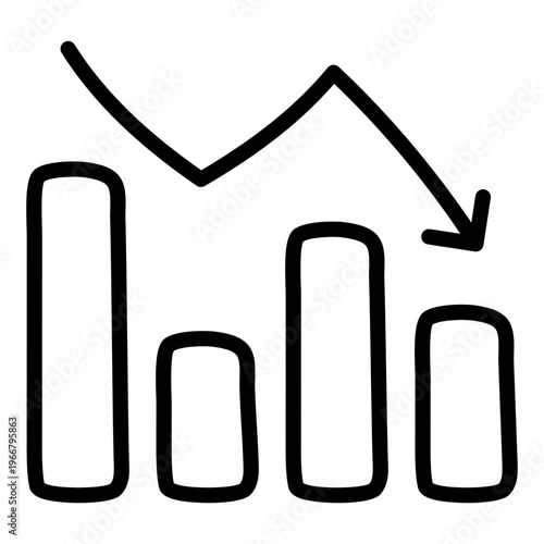 Premium download icon of business loss