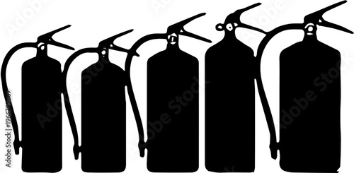 fire extinguishers vector illustration 