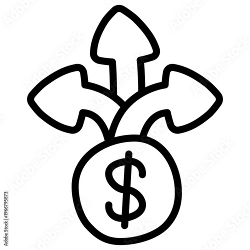 An icon style of financial opportunity 