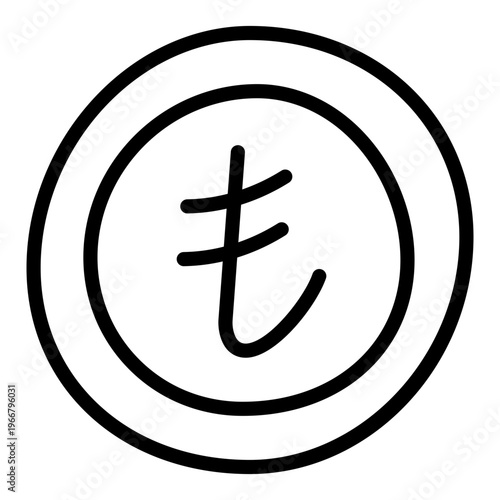 An modifiable style icon of lira coin