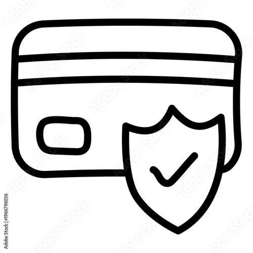 Premium download icon of secure atm card