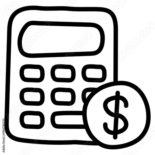 Trendy vector style of financial calculation