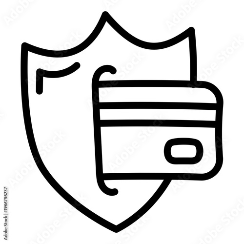 Premium download icon of secure atm card