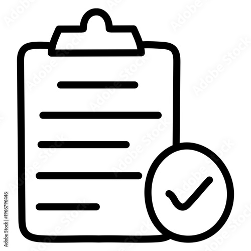 Modern style icon of verified document 