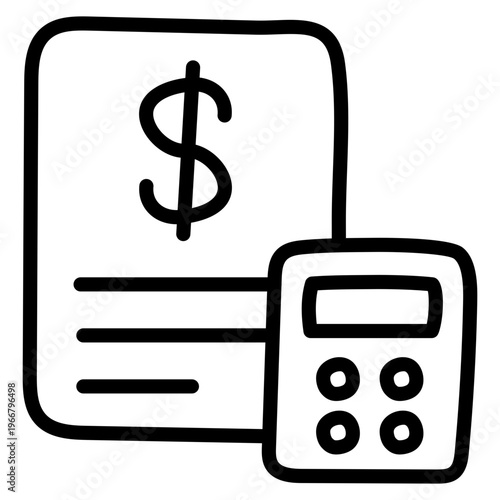modifiable style icon of financial calculation 