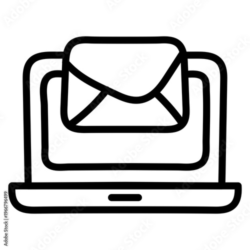 Modern style icon of online mail