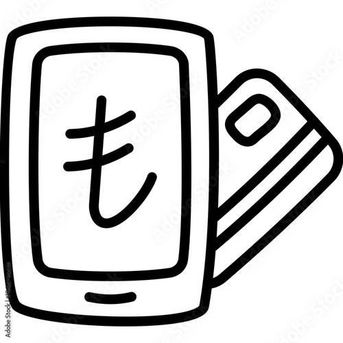 An modifiable style icon of lira coin