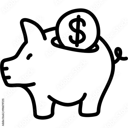 Modern design icon of piggy bank