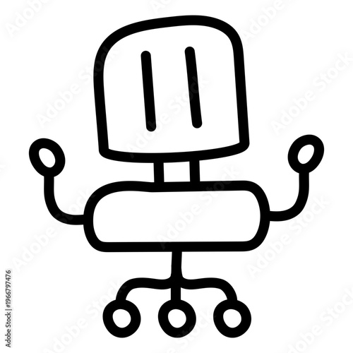 Premium download icon of swivel chair 