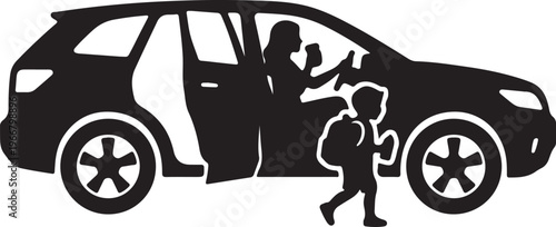 Mom and Son Heartfelt Moment: Sharp Vector Illustration for Mother's Day Branding