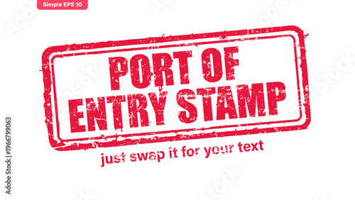 official stamp label red rubber stamp vector with distressed ink texture and clean frame, built for packaging, shipping labels, office paperwork, certification workflows, and commercial branding use.