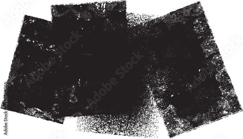 High detailed rolled ink texture . Distress Grunge background . Scratch, Grain, Noise, grange stamp .Place texture Over any Object to Create Grungy Effect .Rough edges vector.

