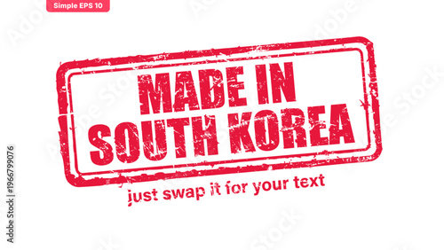 official stamp label red rubber stamp vector with distressed ink texture and clean frame, built for packaging, shipping labels, office paperwork, certification workflows, and commercial branding use.