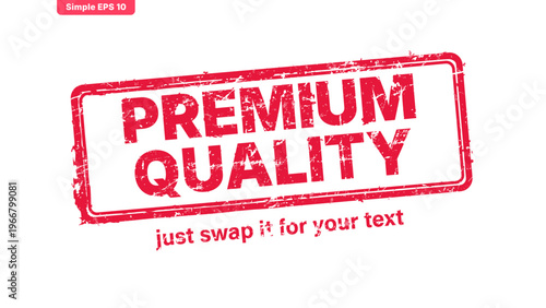 official stamp label red rubber stamp vector with distressed ink texture and clean frame, built for packaging, shipping labels, office paperwork, certification workflows, and commercial branding use.