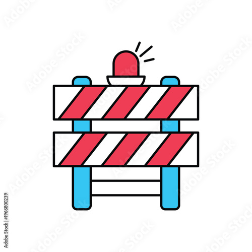 Barrier icon clean and modern vector illustration