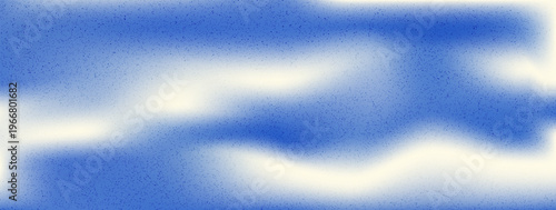 Deep sea water blue and white grain gradient. Vintage haze background with blur sand gradation. Liquid noise navy soft template for trendy design. Vector abstract dark blue grainy gradient bg.