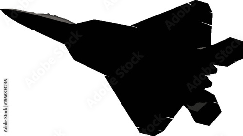 Modern Jet Fighter Aircraft Flying Isolated on White Background