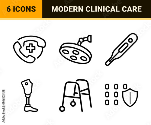 Digital Healthcare and Telemedicine Minimalist Monoline Geometric Line Art for Medical Software and Clinical Information Systems.