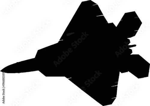 Modern Jet Fighter Aircraft Flying Isolated on White Background