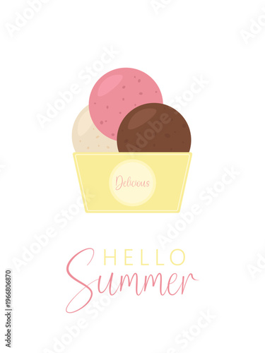 Hello summer with ice cream