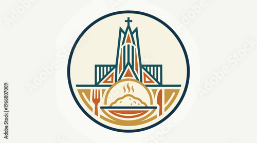 Church Logo Design Community Meal Symbol