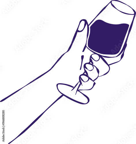 Wineglass in Hand Sketch