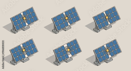 Array of Solar Panels for Sustainable Energy Generation.