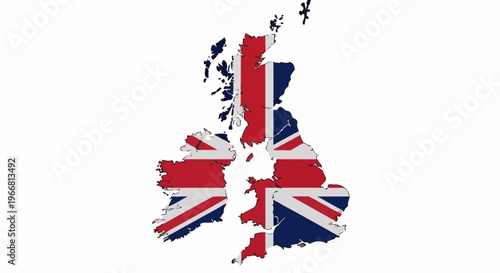 Outline of the United Kingdom flag, representing geographical and national identity