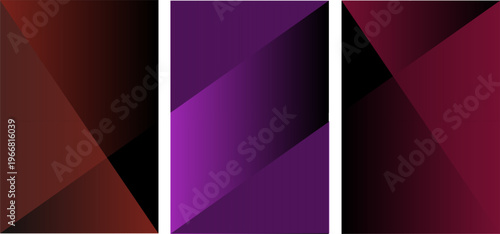 Elegant abstract geometric background with deep red and purple gradients