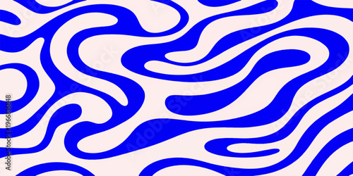 Abstract wavy lines in captivating hues of blue creating an eye-catching design, evoking a sense of fluid movement and artistic flair.