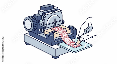 Laboratory instrument preparing sample for microscopic examination