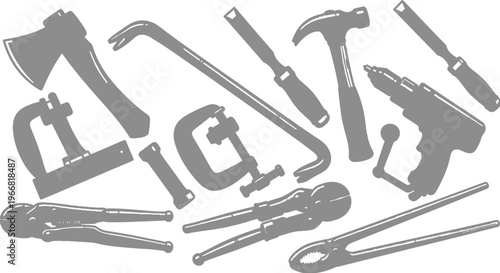 Professional Carpentry Hand Tools and Hardware Set