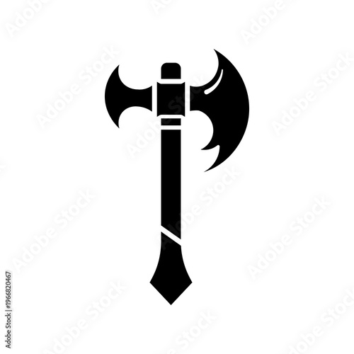 Vintage concept of viking axe logo design template