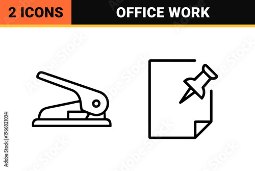 Corporate Business Documentation and Office Administration Minimalist Monoline Geometric Line Art Outline Symbols for Professional Utility