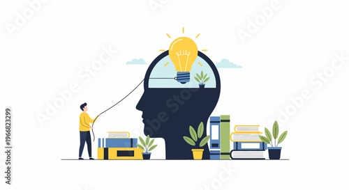 Man Puts Lightbulb in Head.